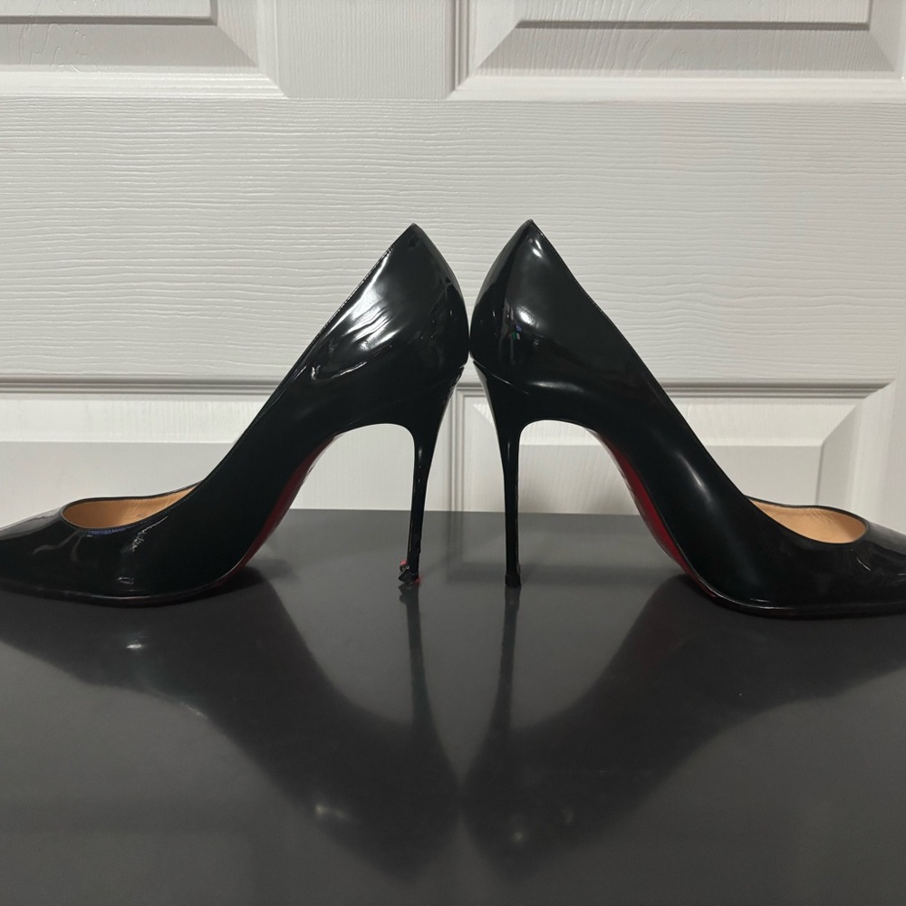Christian Louboutin Kate 100 Black Patent Pumps (Size 41.5) - Picture 3 of 10